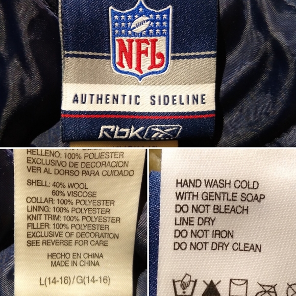 NFL Authentic Sideline Chargers Wool Bomber Jacket - Picture 9 of 9